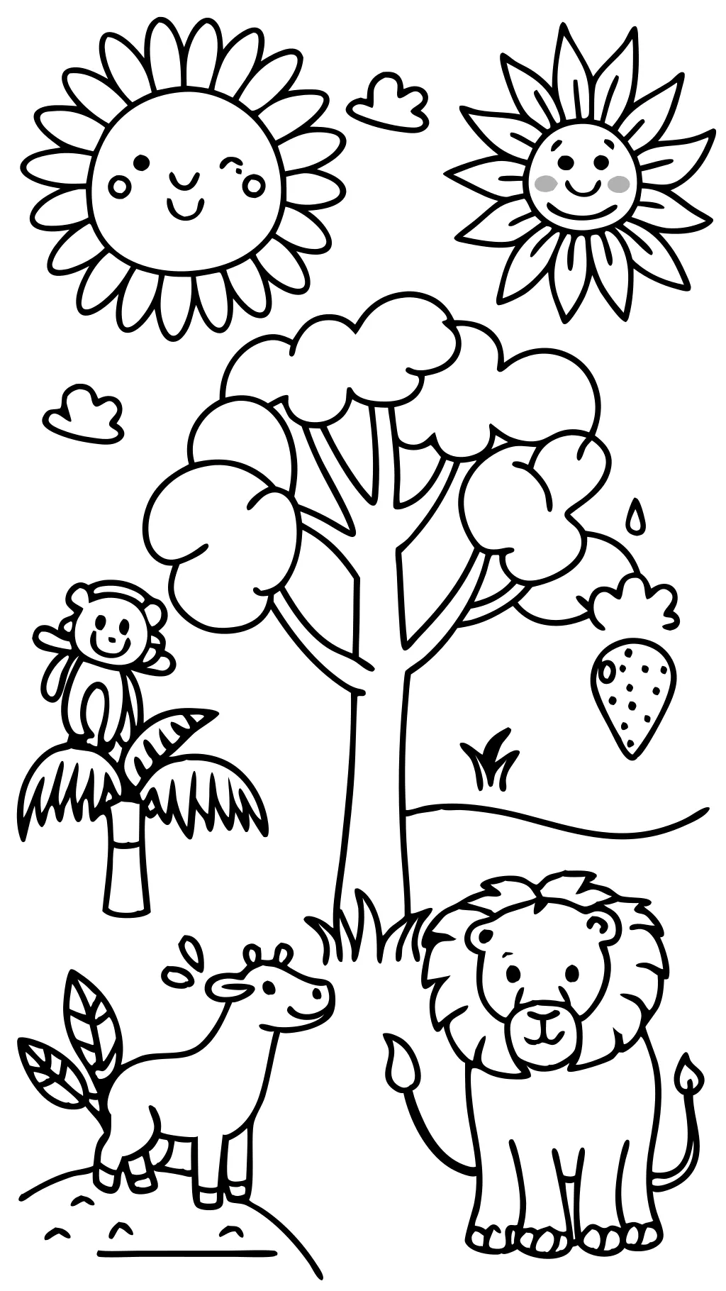 zoo animal coloring page